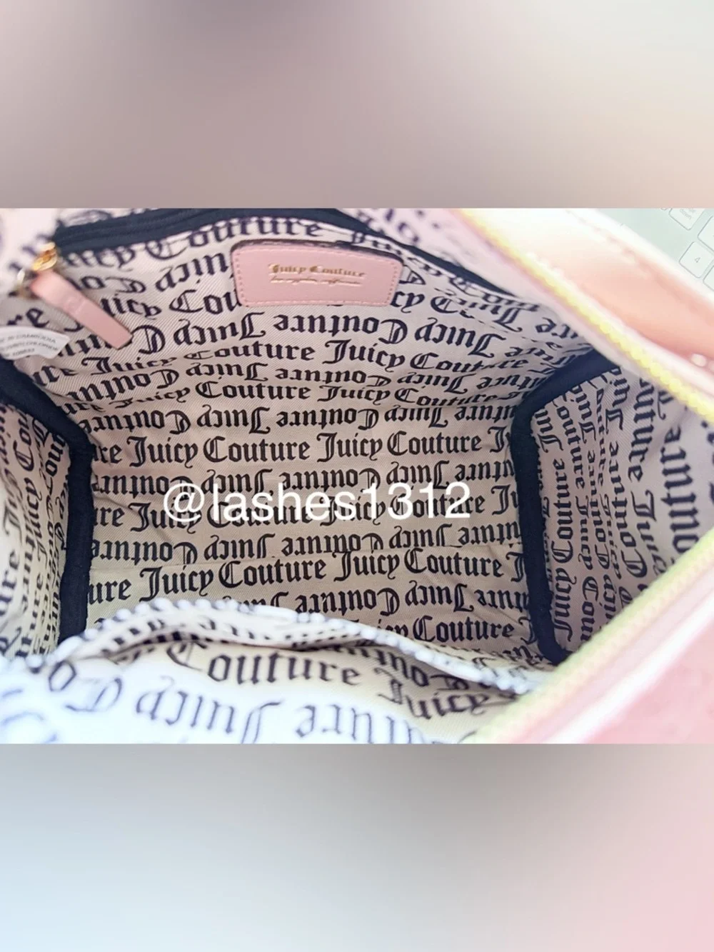 JUICY COUTURE Bag Not Your Babe Satchel with Swag Chain - Blush Pink - Picture 6 of 8
